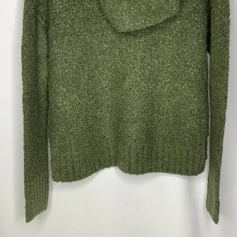 A New Day Womens Hooded Sweater Size XS Wool Blend Heather Olive Green - Picture 7 of 9